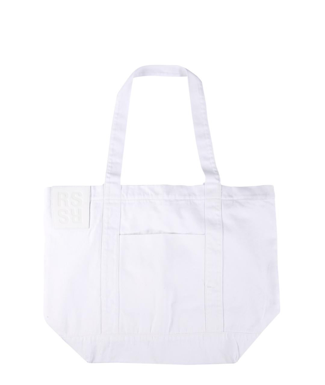 RAF SIMONS Белая хлопковая сумка через плечо, фото 1