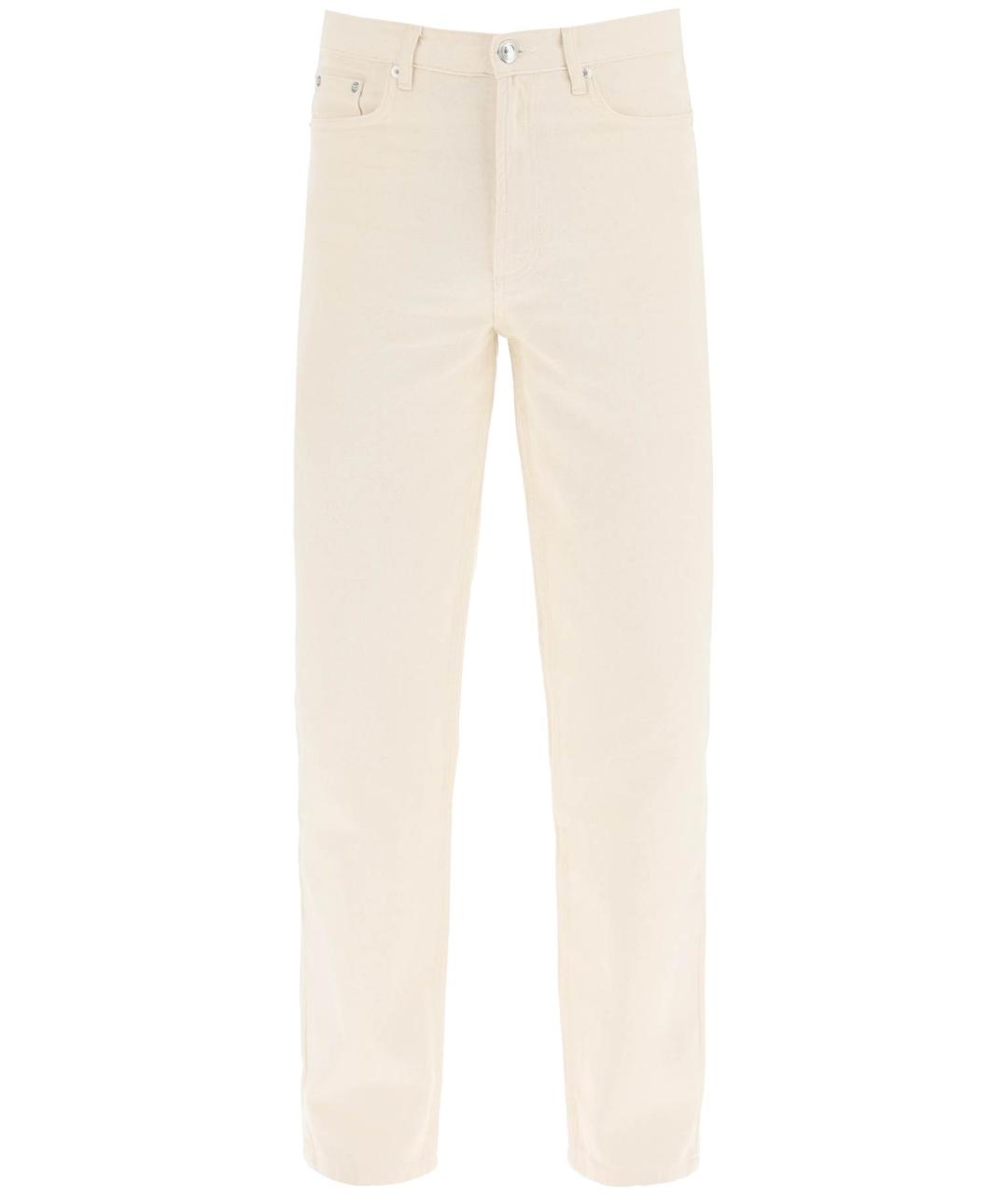 A.P.C. Бежевые хлопковые повседневные брюки, фото 1