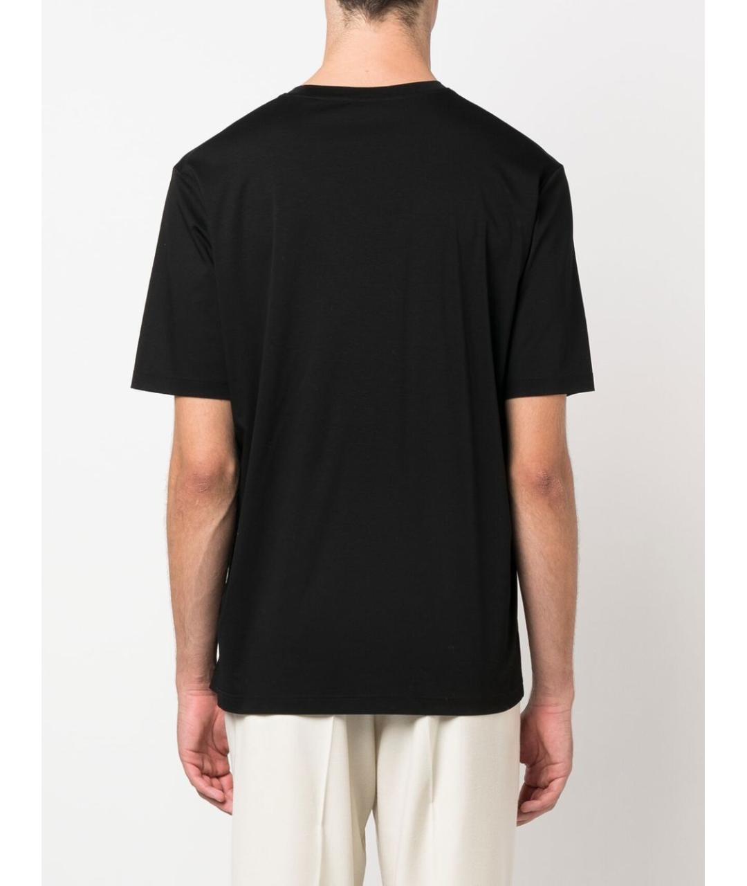 JIL SANDER Черная хлопковая футболка, фото 4