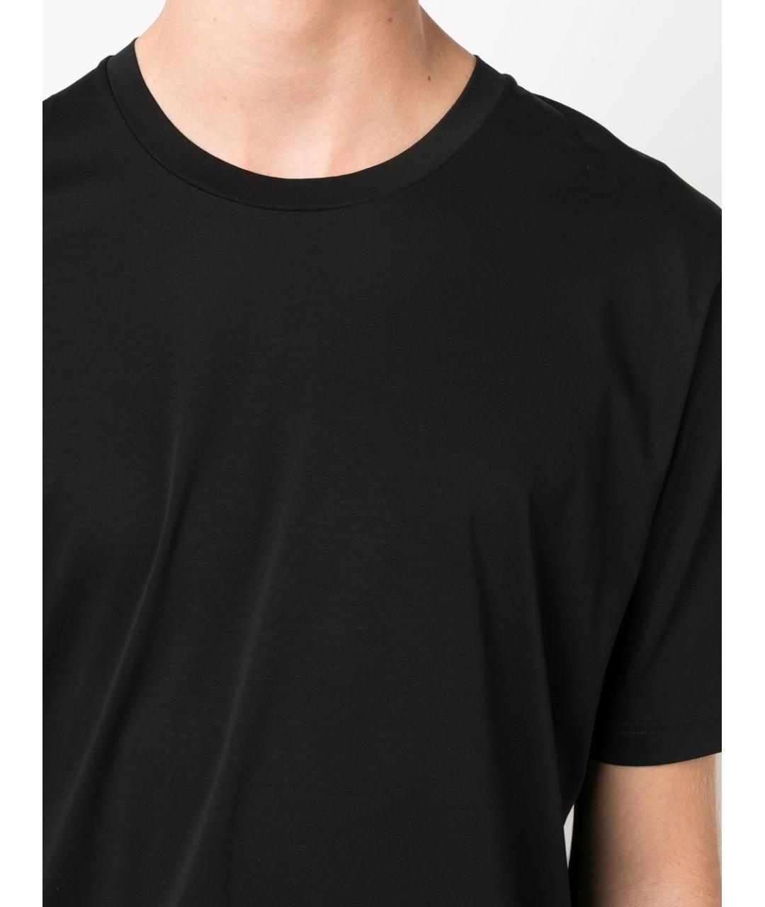 JIL SANDER Черная хлопковая футболка, фото 5