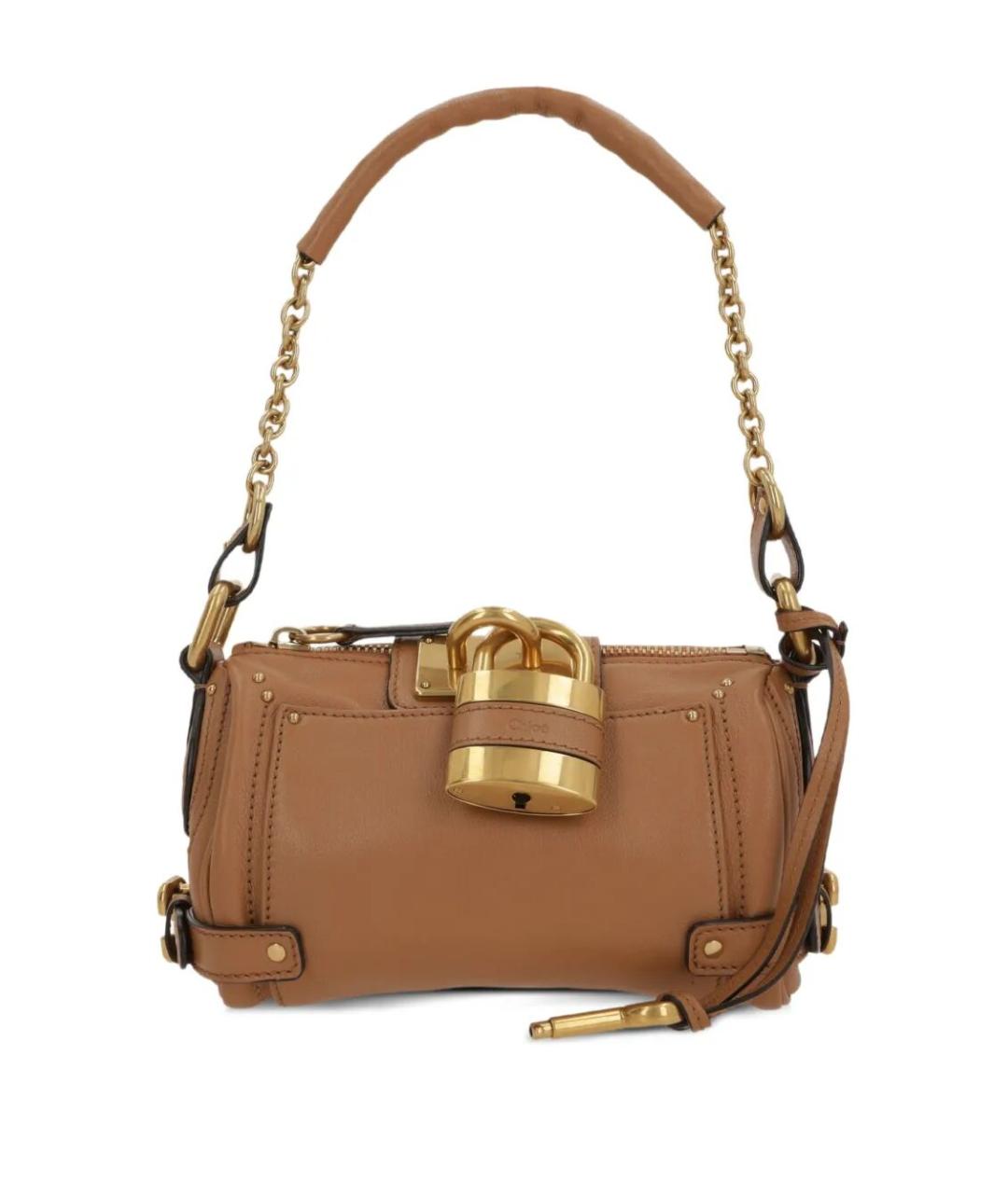 CHLOE Коричневая кожаная сумка через плечо, фото 1