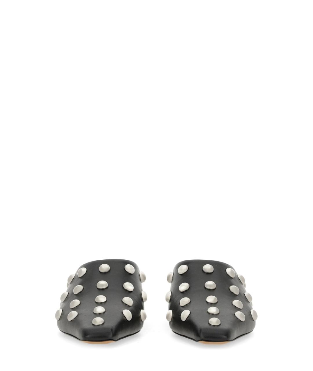 PARIS TEXAS Черные кожаные сандалии, фото 4