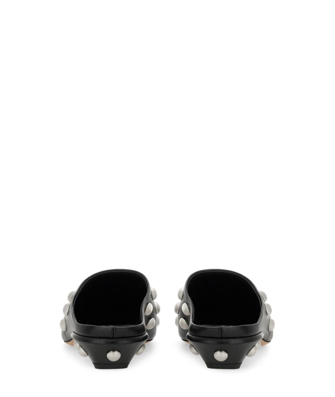 PARIS TEXAS Черные кожаные сандалии, фото 3