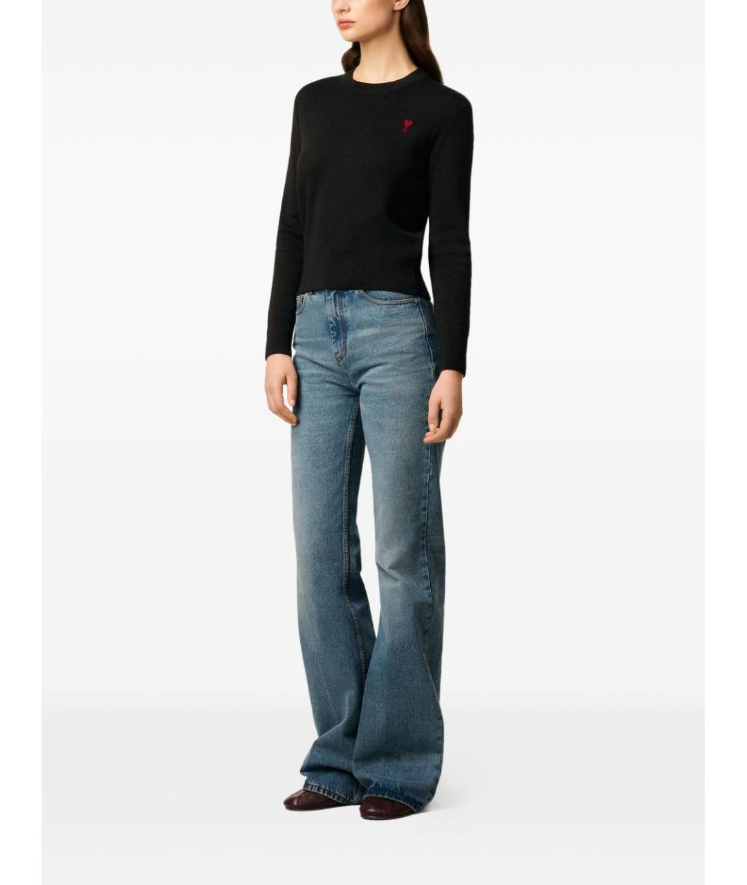 Ami Paris Черный шерстяной джемпер / свитер, фото 3