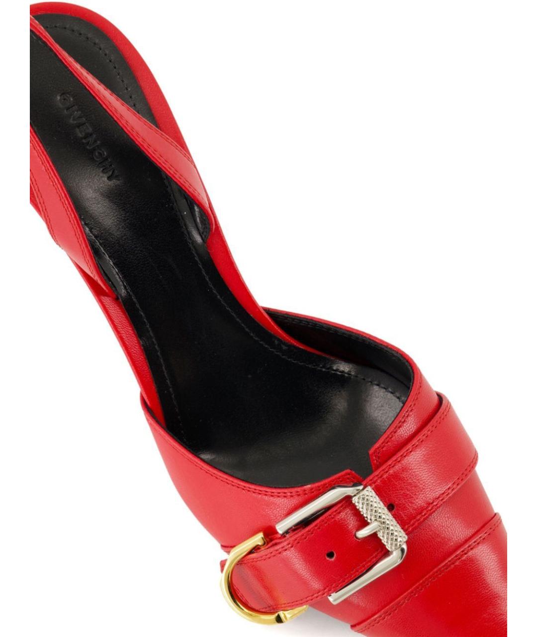 GIVENCHY Красные кожаные туфли, фото 5