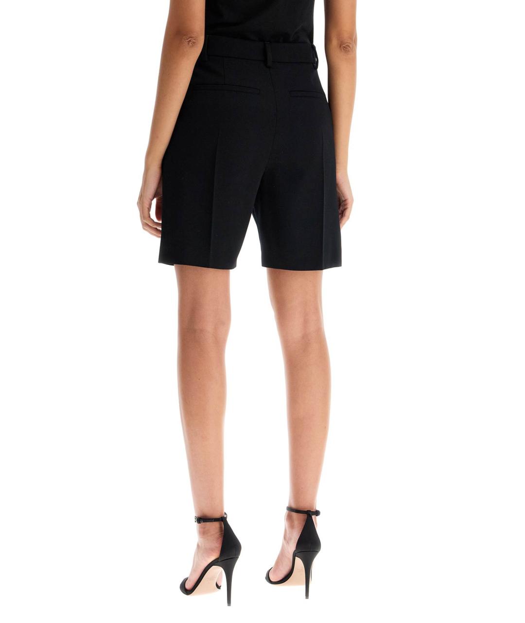 VALENTINO Черные шерстяные шорты, фото 3