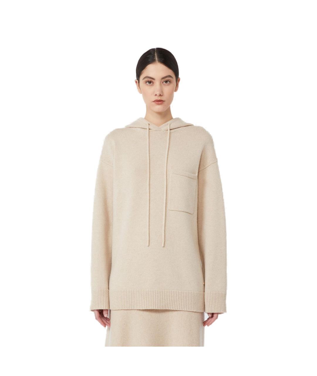 MAX MARA Бежевый шерстяной джемпер / свитер, фото 1