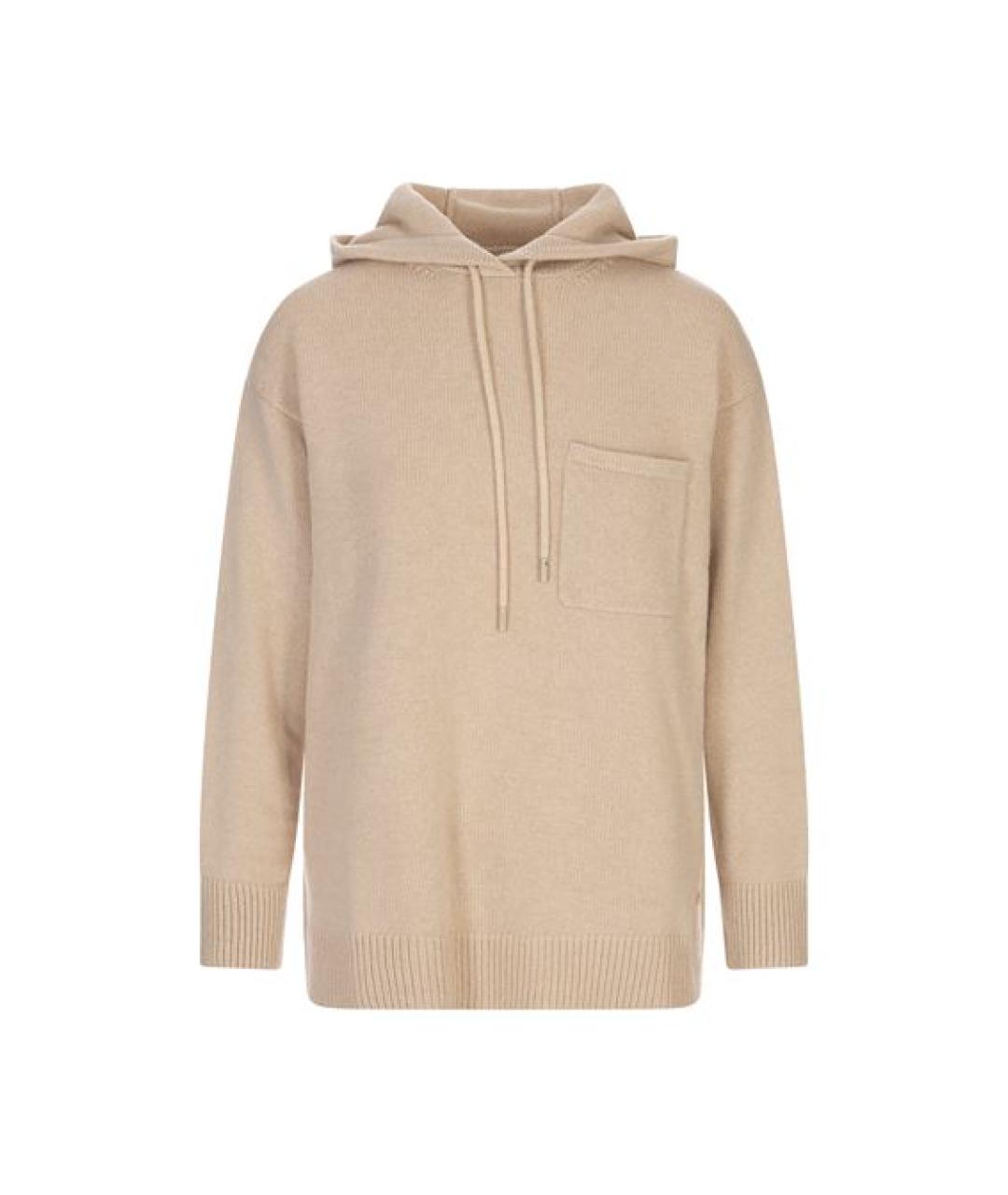 MAX MARA Бежевый шерстяной джемпер / свитер, фото 4