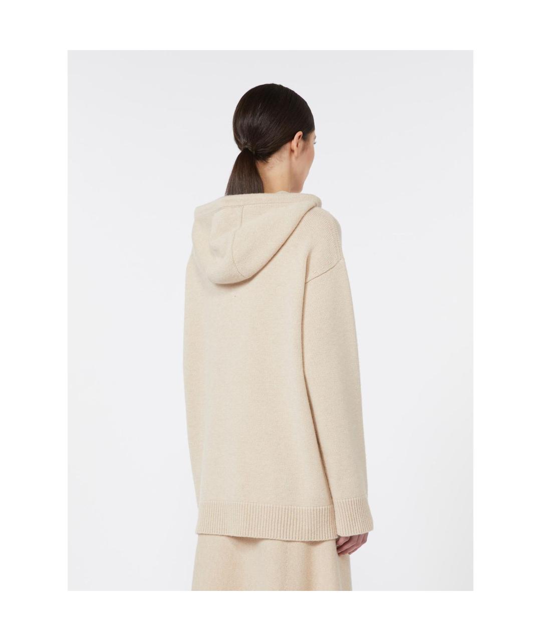 MAX MARA Бежевый шерстяной джемпер / свитер, фото 3