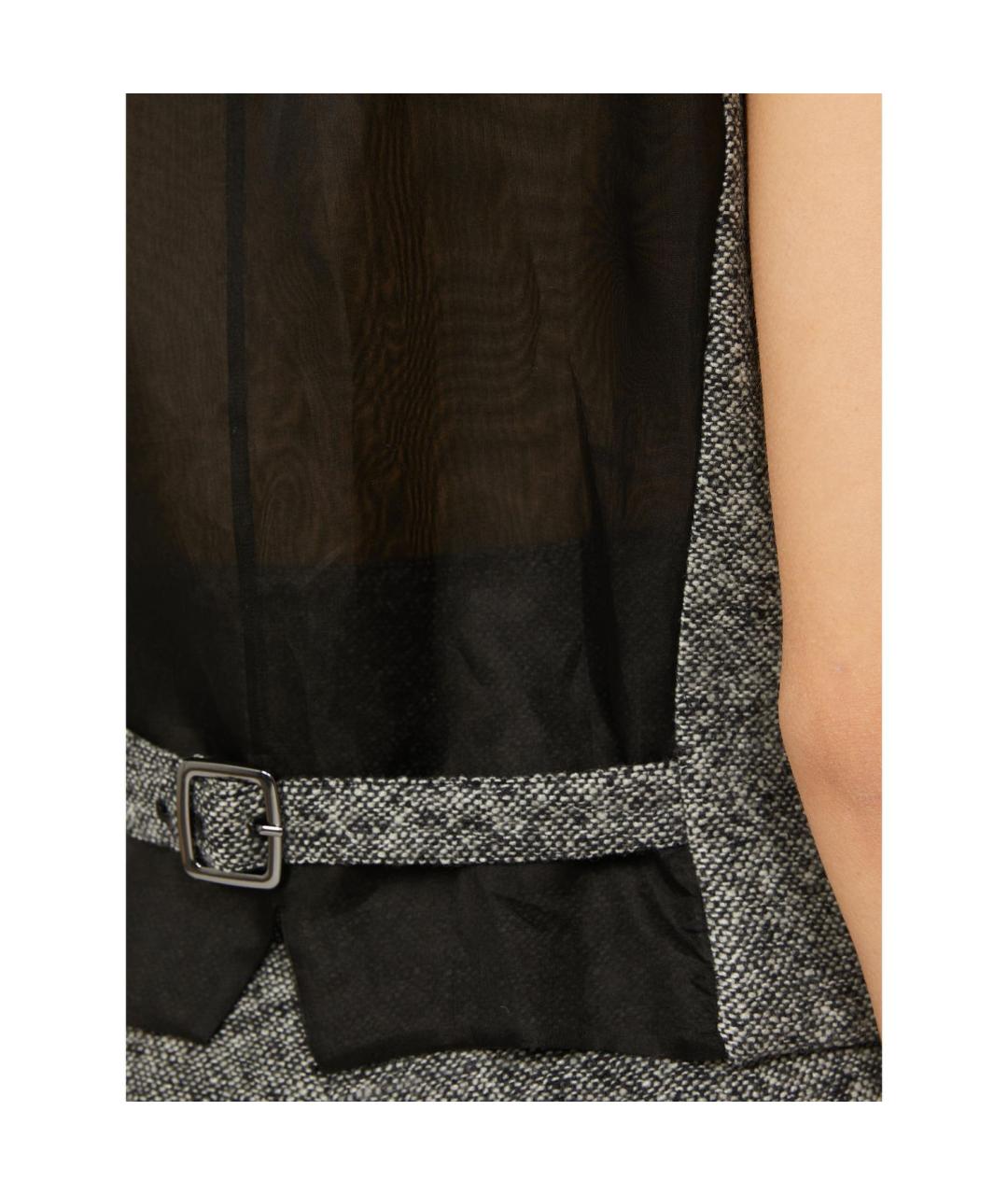 MAX MARA Серый шерстяной жилет, фото 4