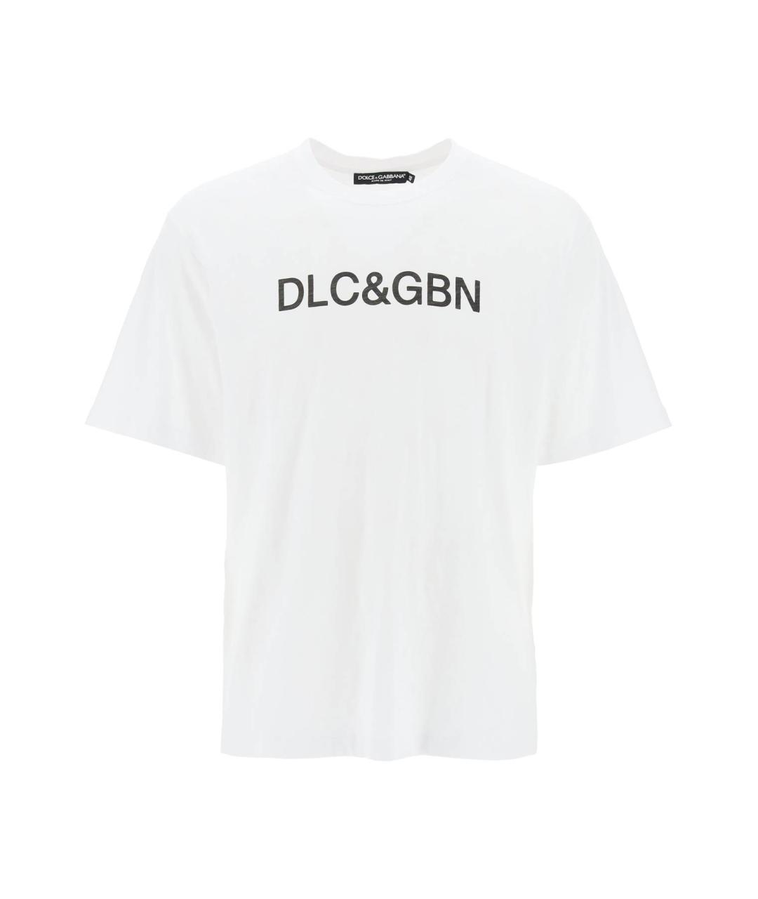 DOLCE&GABBANA Белая хлопковая футболка, фото 1