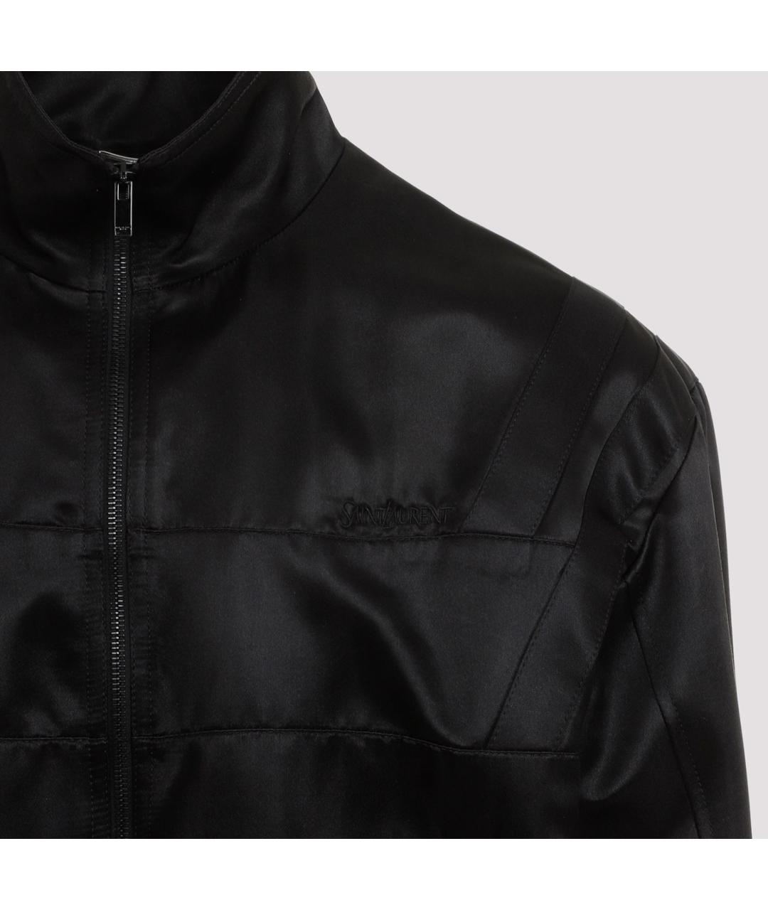 SAINT LAURENT Черная полиэстеровая куртка, фото 4