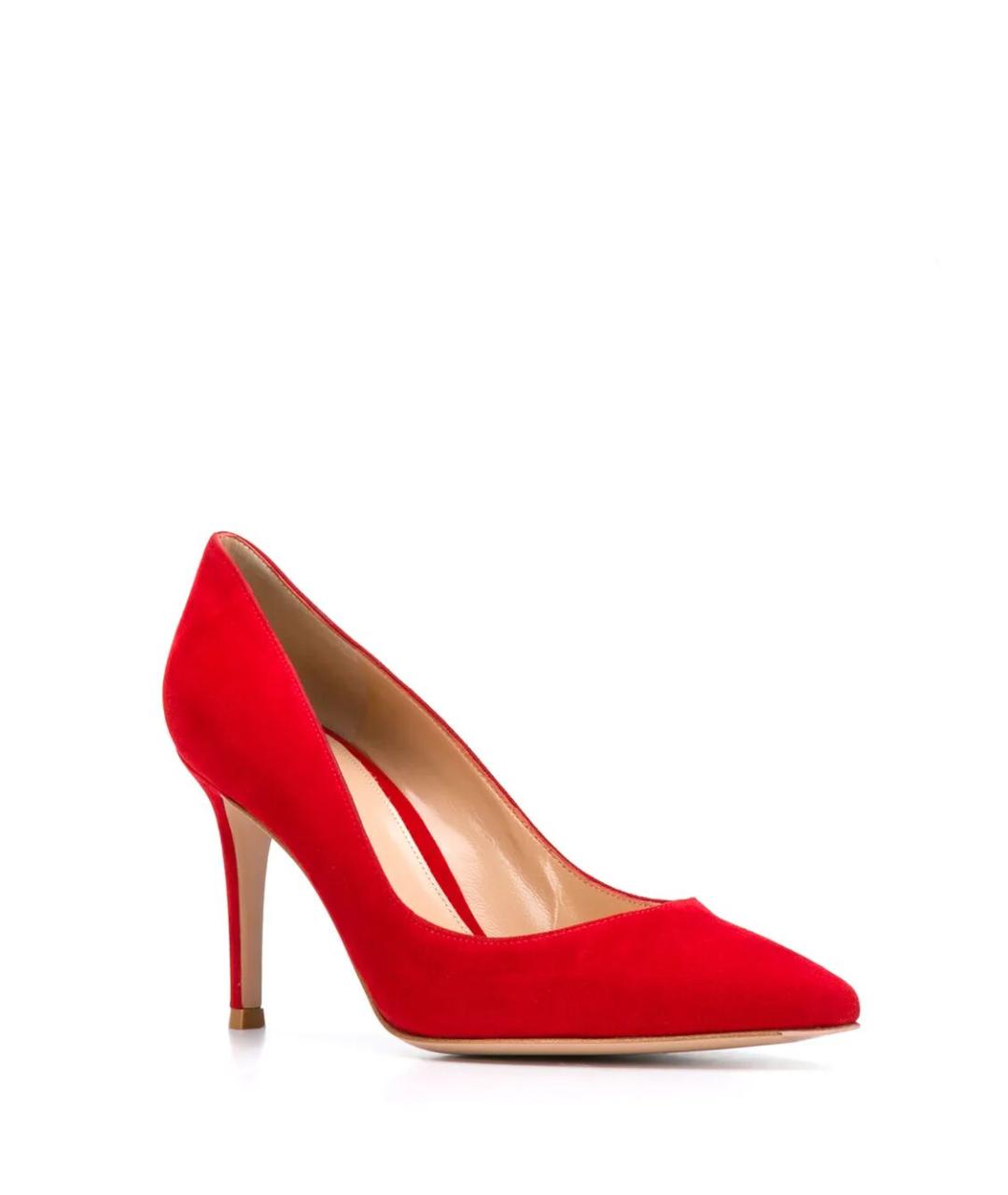GIANVITO ROSSI Красные замшевые туфли, фото 2