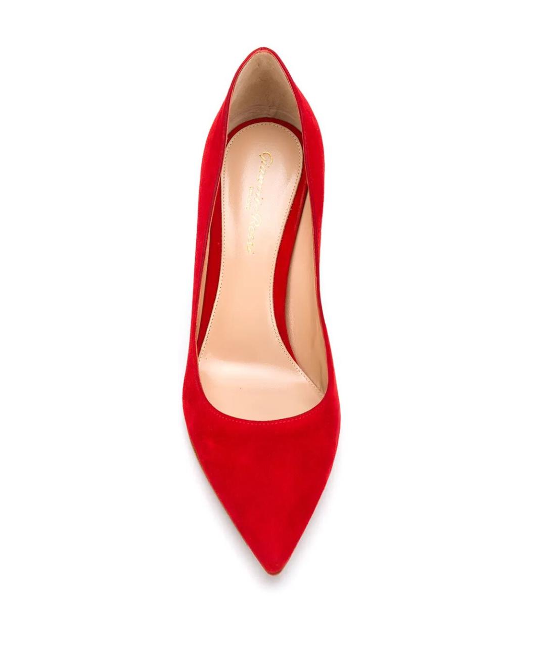 GIANVITO ROSSI Красные замшевые туфли, фото 4