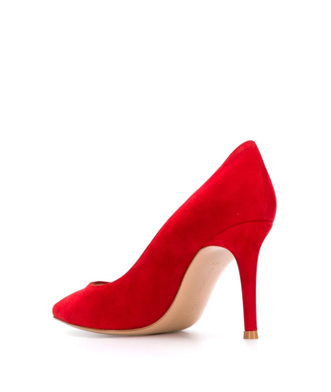 GIANVITO ROSSI Красные замшевые туфли, фото 3