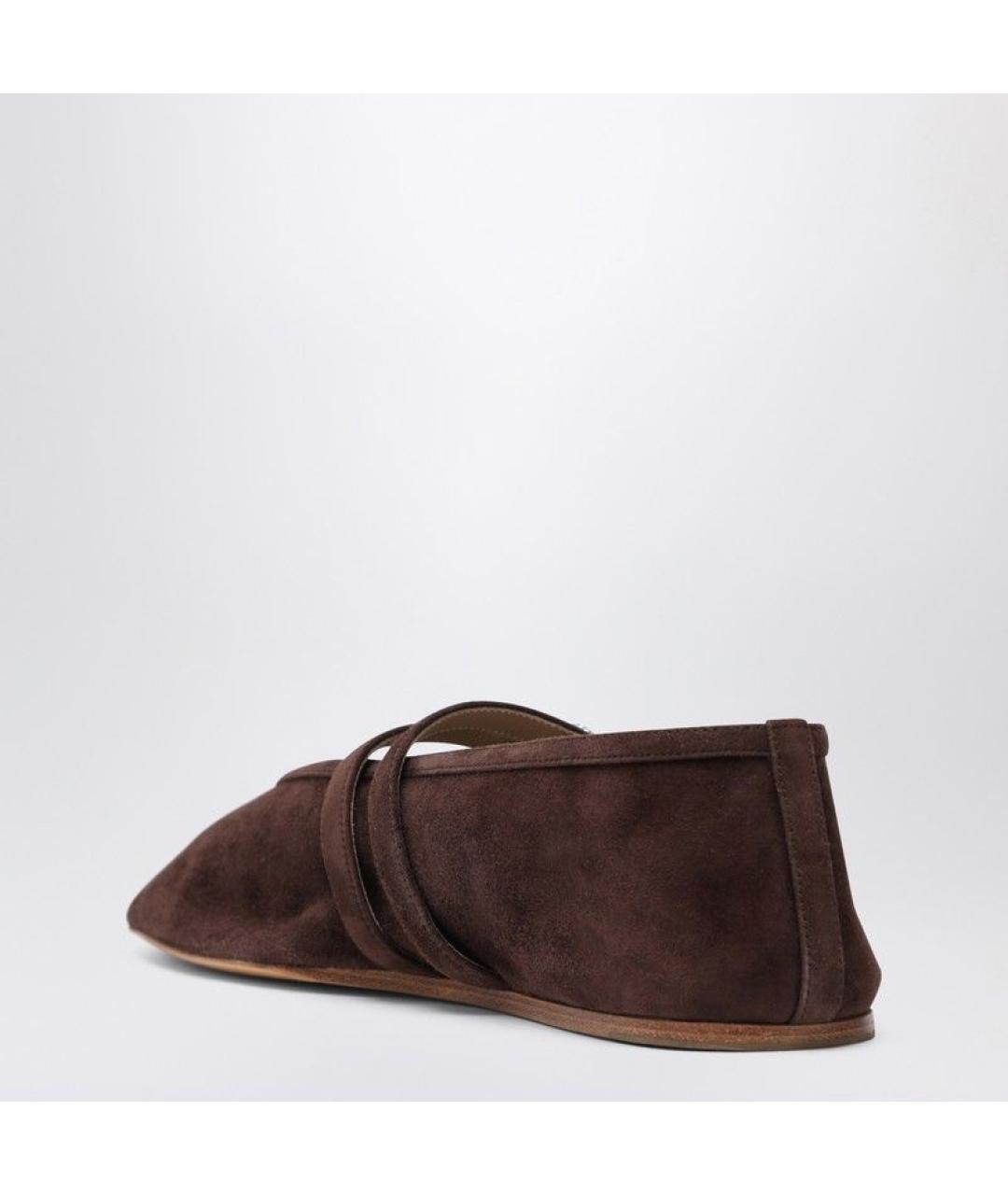 LE MONDE BERYL Коричневые кожаные балетки, фото 2