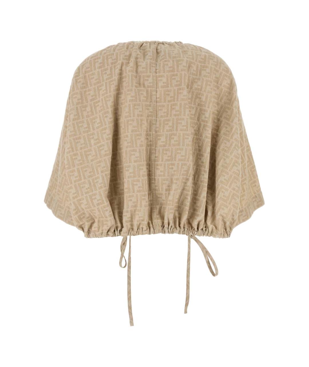 FENDI Бежевая хлопковая куртка, фото 2