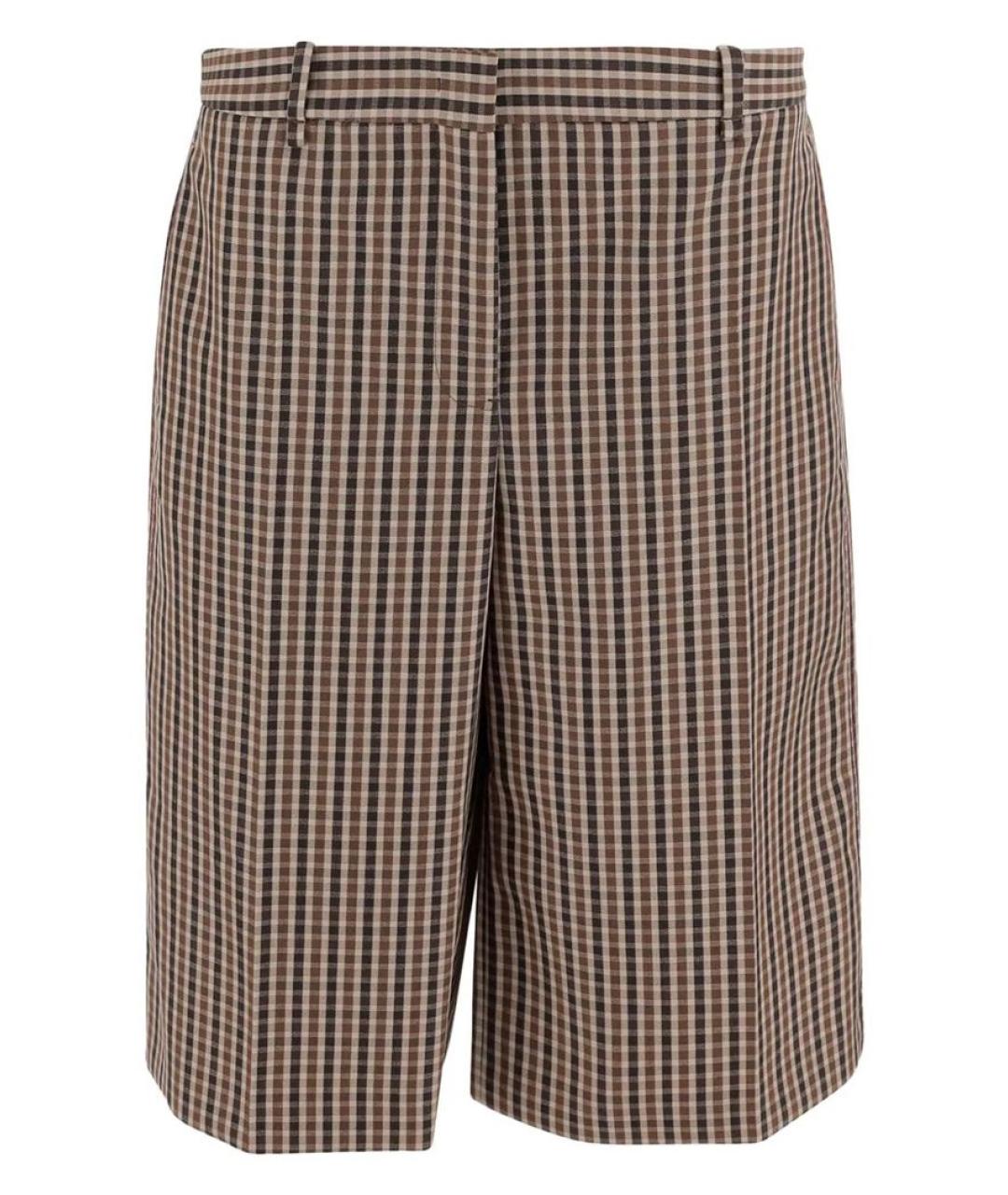 JIL SANDER Коричневые шерстяные кюлоты, фото 1