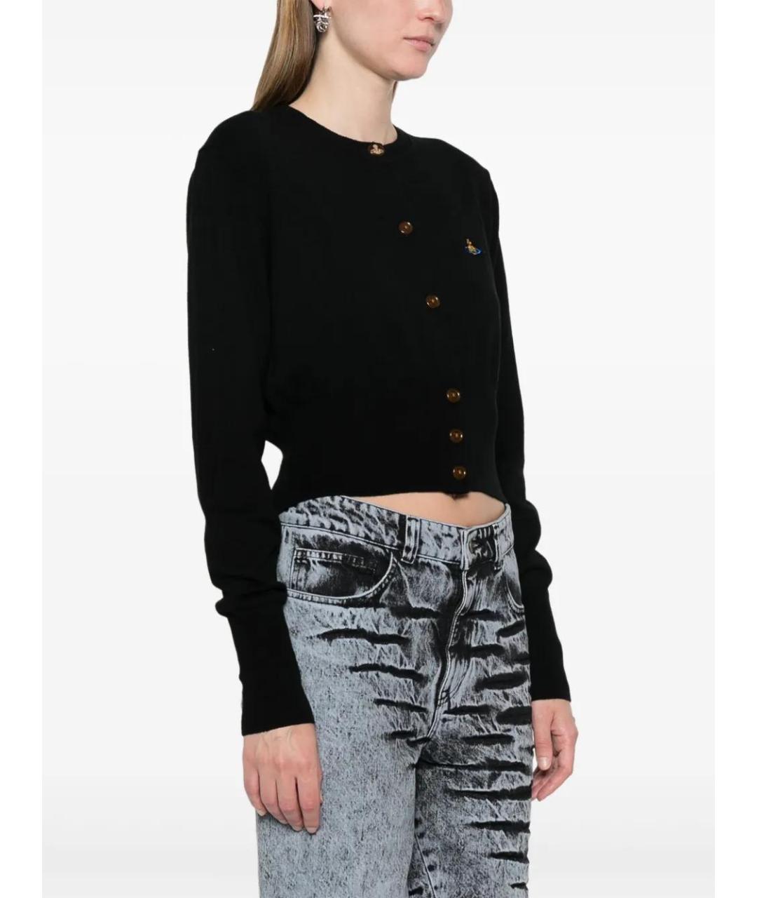 VIVIENNE WESTWOOD Черный кашемировый кардиган, фото 2