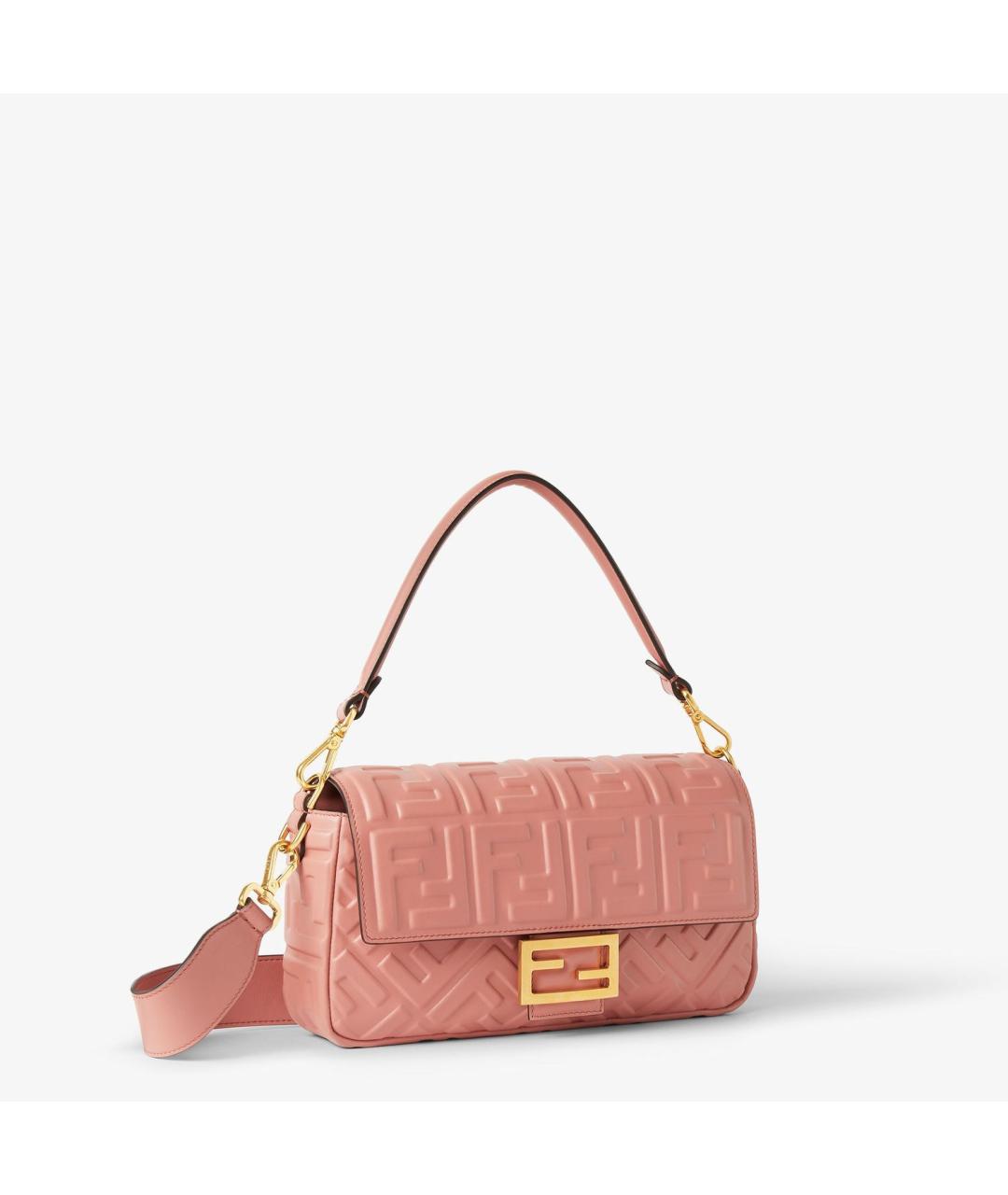 FENDI Розовая кожаная сумка через плечо, фото 5