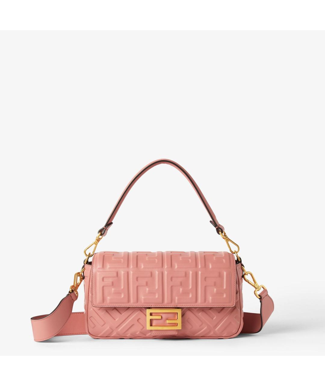 FENDI Розовая кожаная сумка через плечо, фото 6