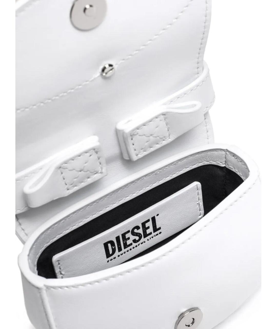 DIESEL Белая сумка через плечо из искусственной кожи, фото 5