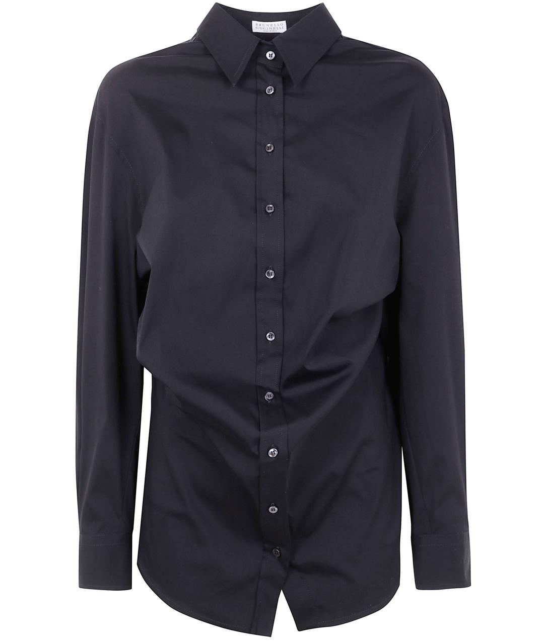 BRUNELLO CUCINELLI Черная хлопковая рубашка, фото 1