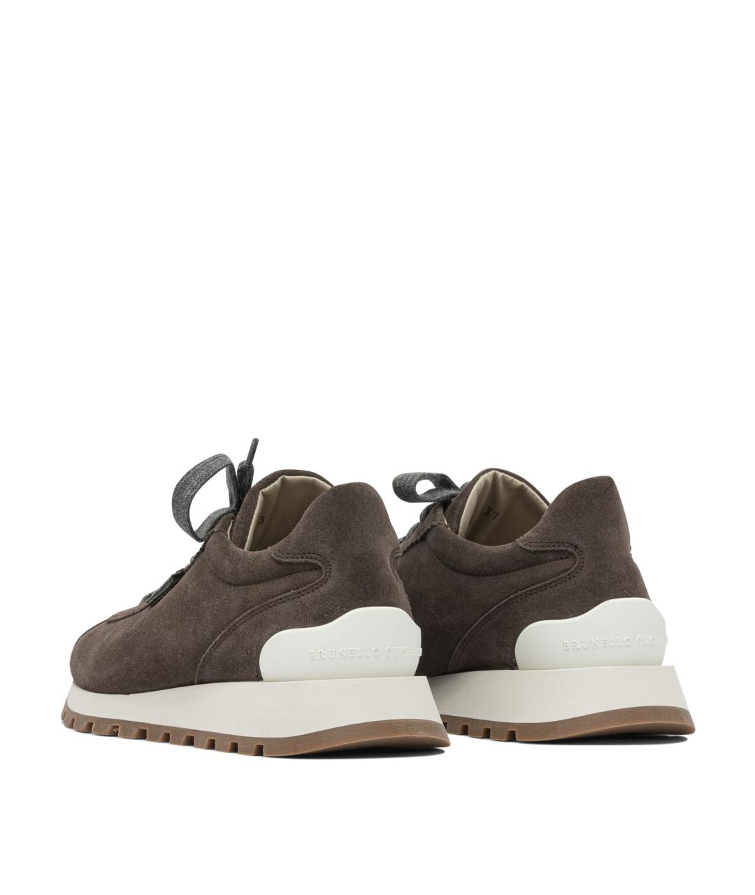 BRUNELLO CUCINELLI Коричневые замшевые кроссовки, фото 4
