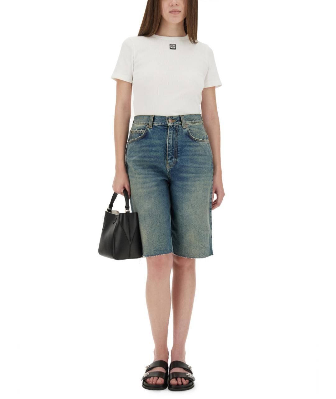 TORY BURCH Белая хлопковая футболка, фото 3