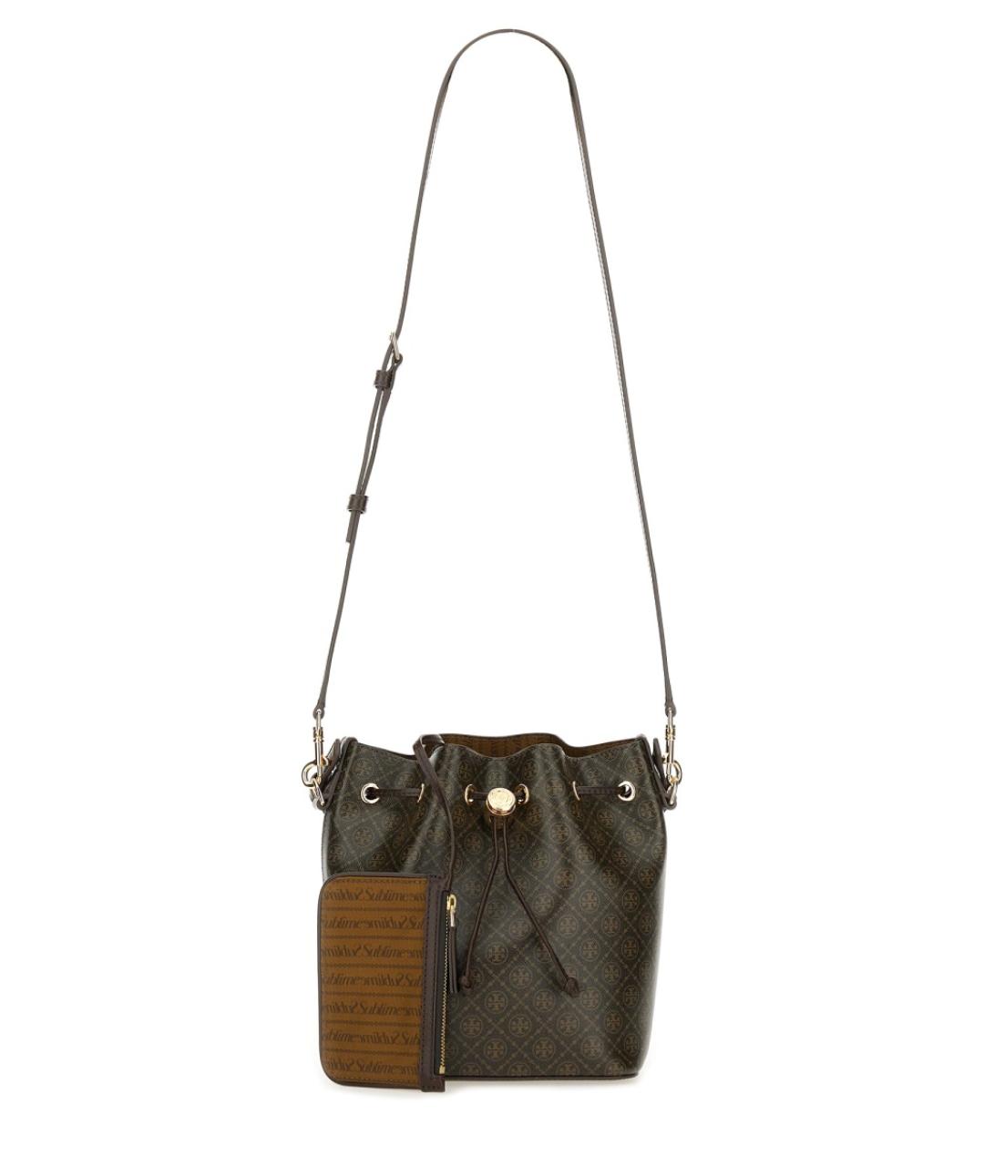 TORY BURCH Коричневая хлопковая сумка через плечо, фото 3