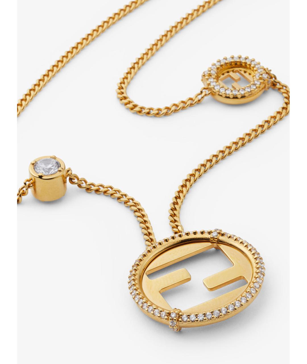 FENDI Золотая латунная подвеска, фото 2