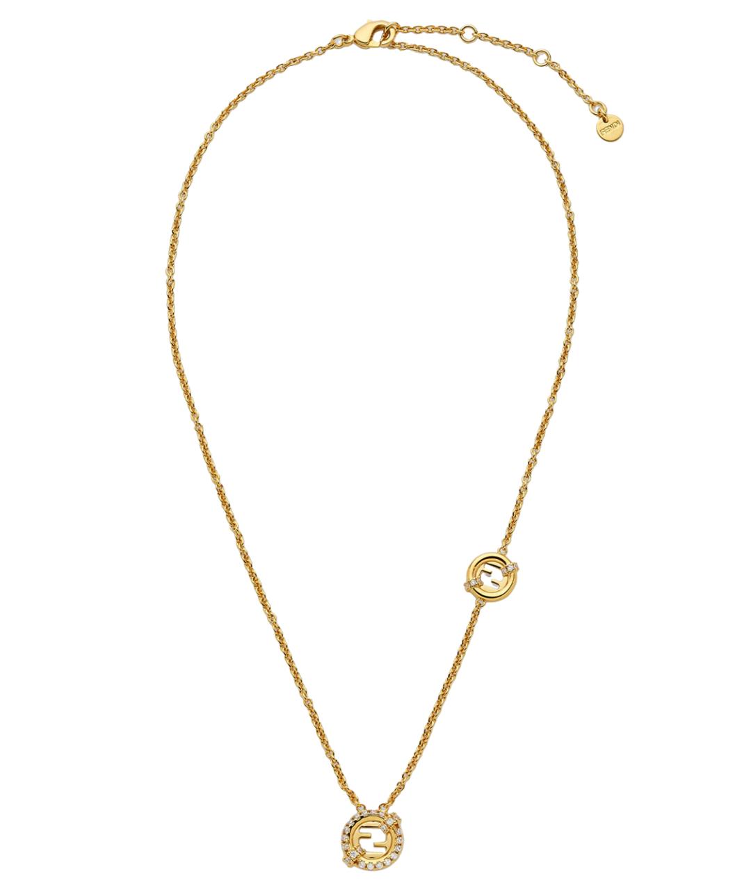 FENDI Золотая латунная подвеска, фото 1