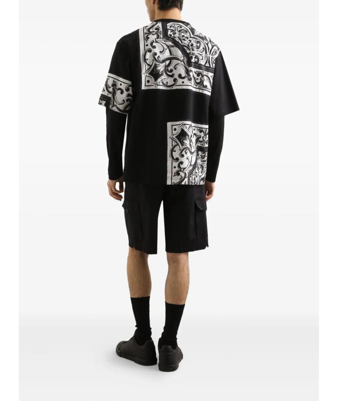 DOLCE&GABBANA Черные хлопковые шорты, фото 3