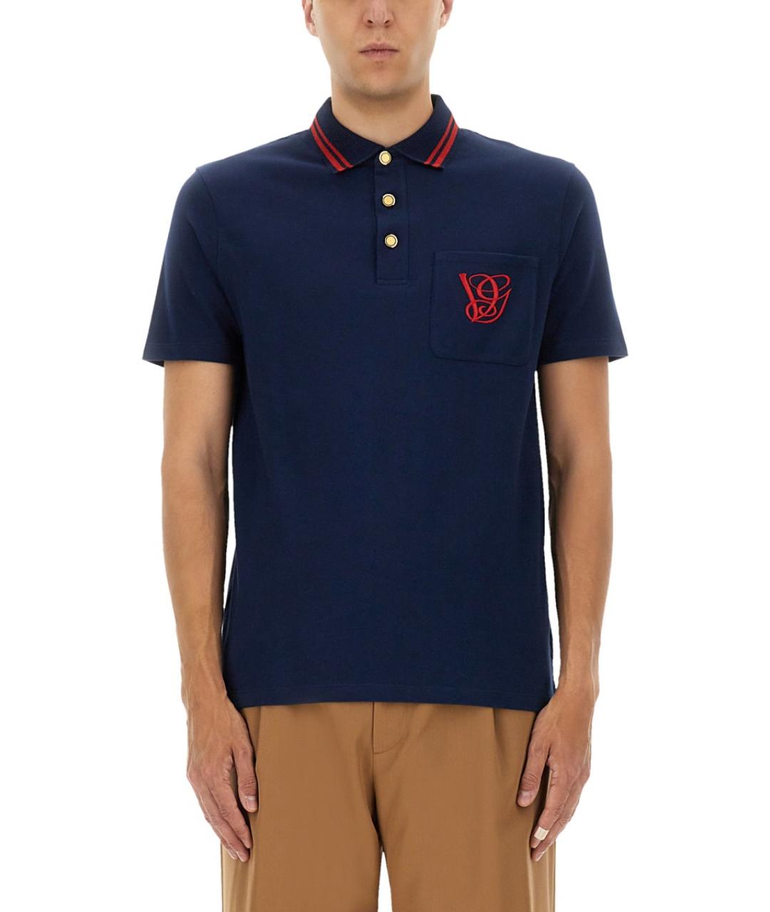 VALENTINO Синяя хлопковая футболка, фото 2