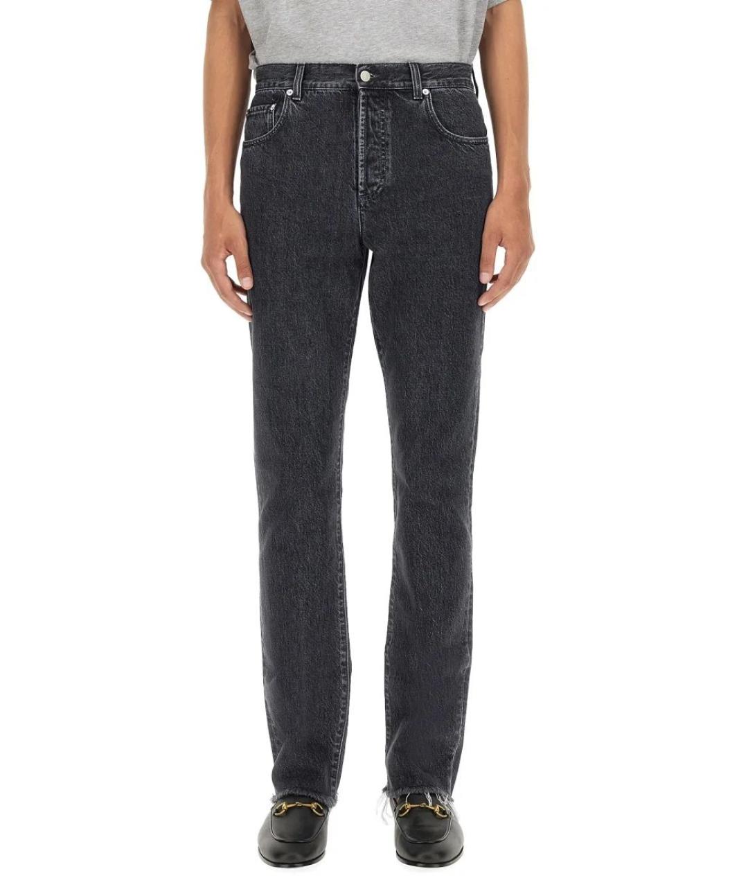 GUCCI Черные хлопковые повседневные брюки, фото 2