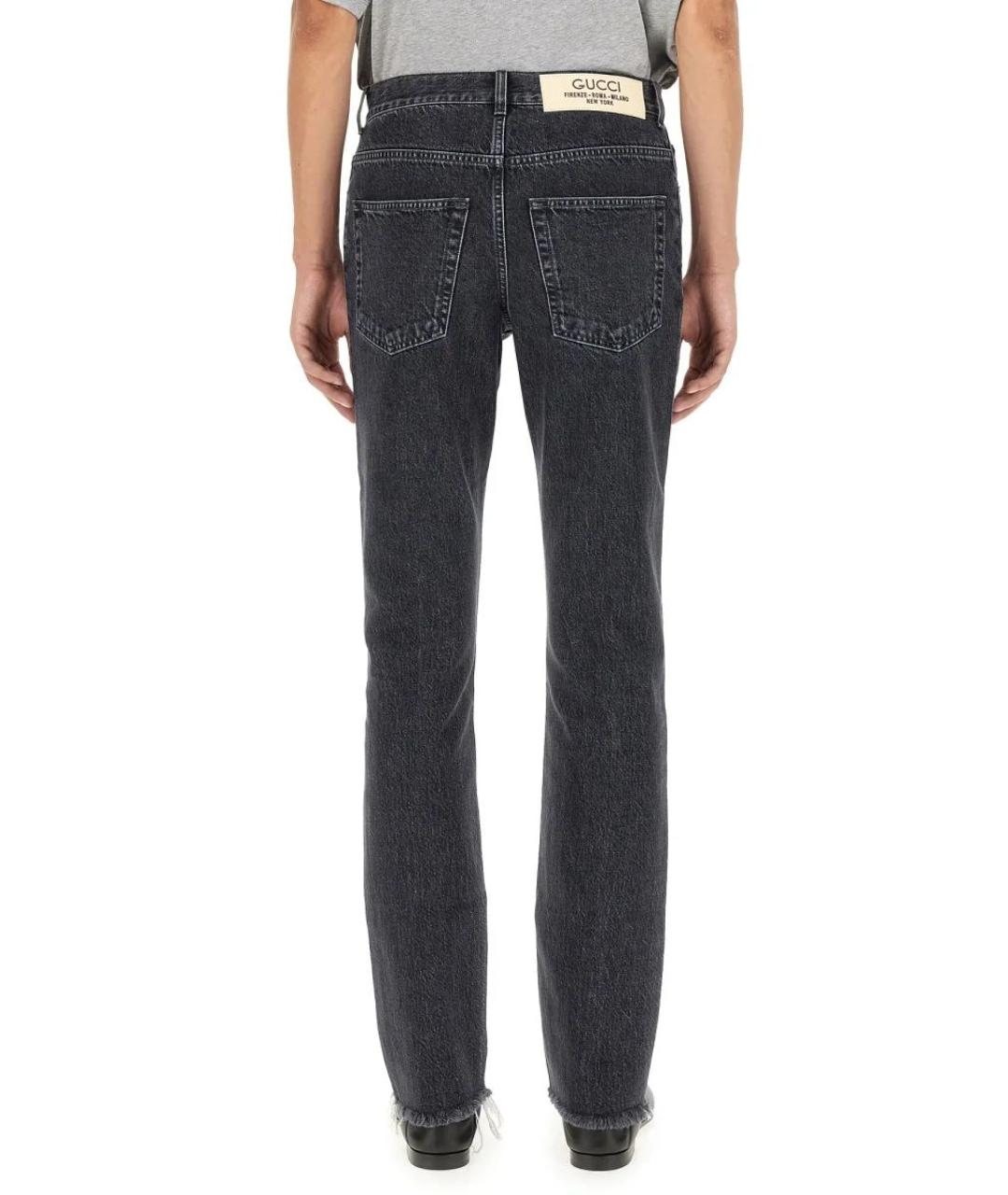 GUCCI Черные хлопковые повседневные брюки, фото 3