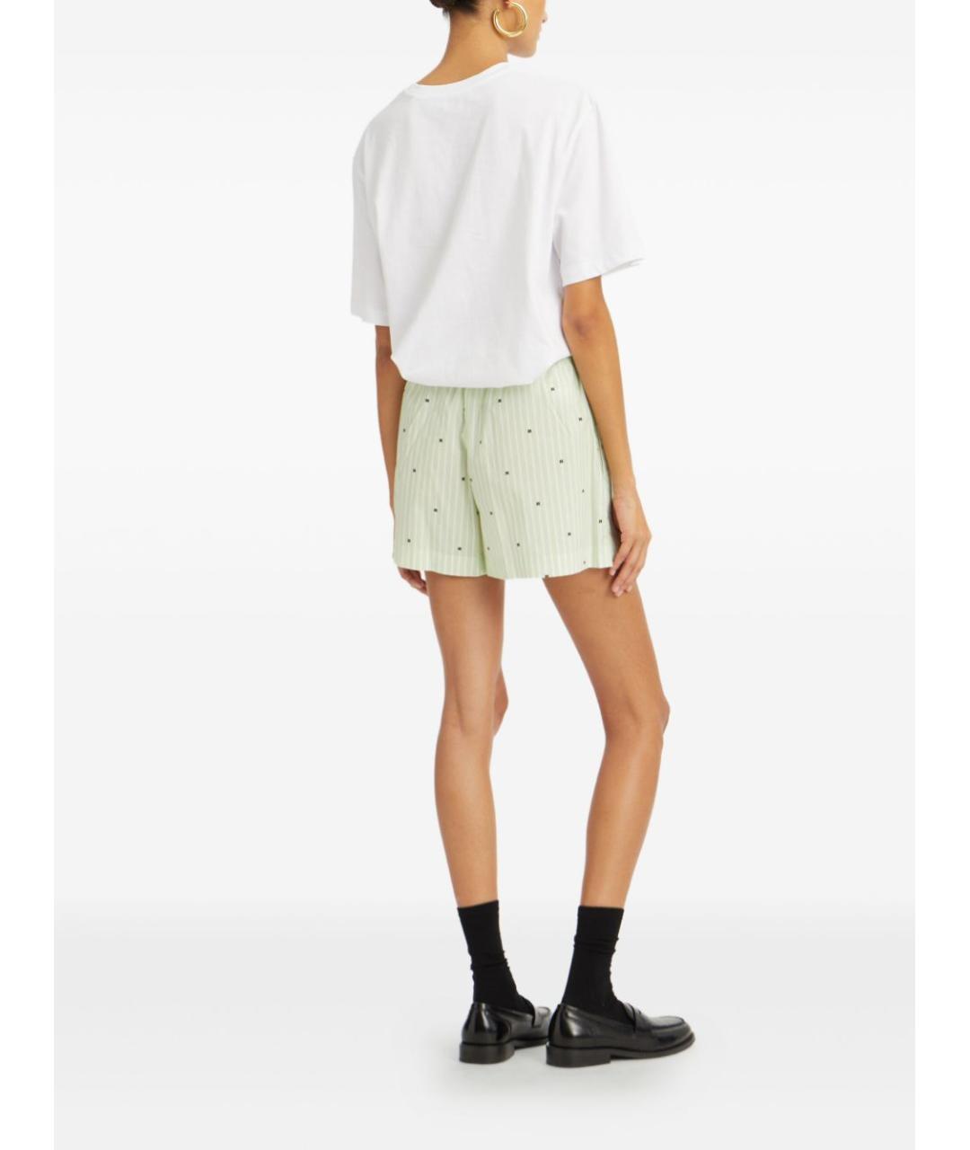 ROTATE Зеленые хлопковые шорты, фото 5