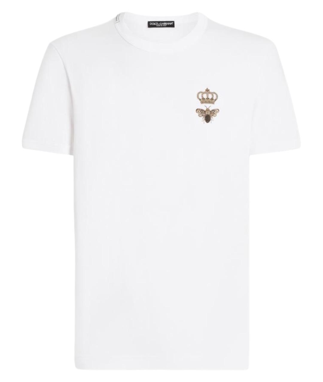 DOLCE&GABBANA Белая хлопковая футболка, фото 1