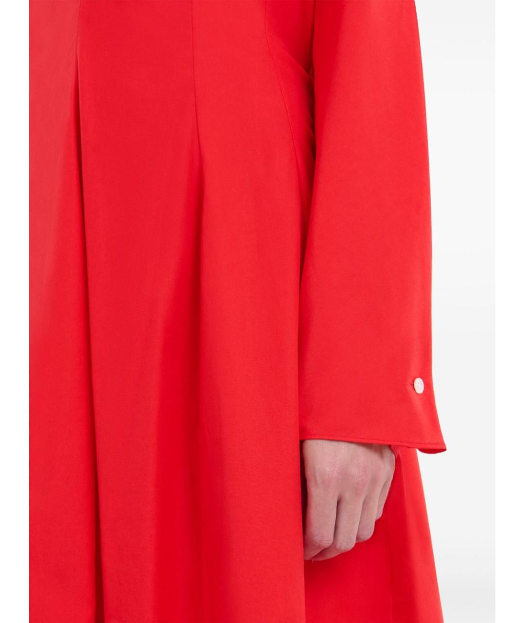 MARNI Красное хлопковое повседневное платье, фото 3