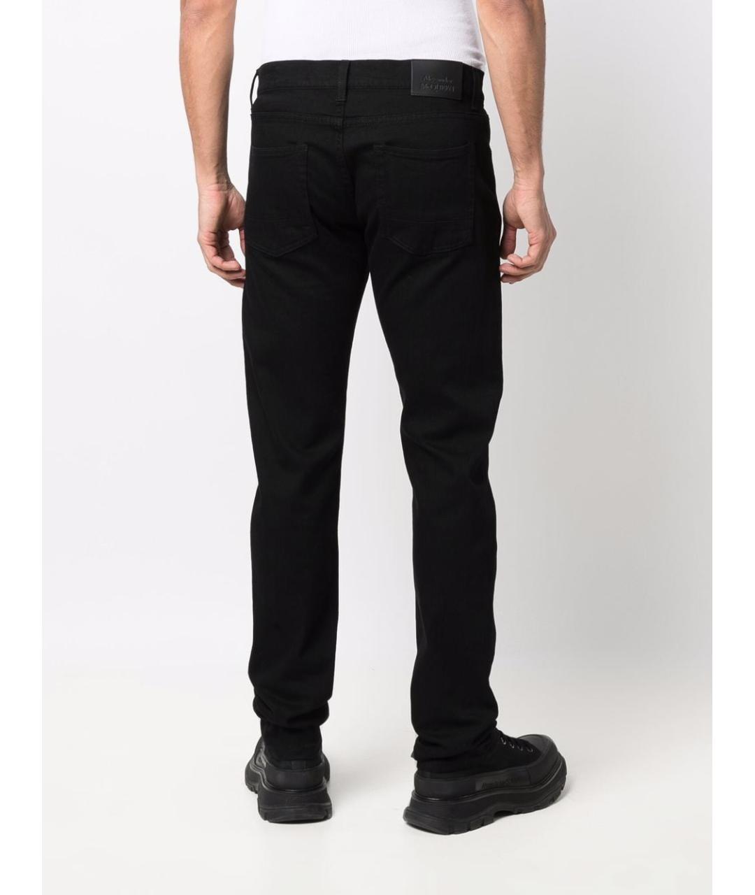 ALEXANDER MCQUEEN Черные хлопковые джинсы скинни, фото 5