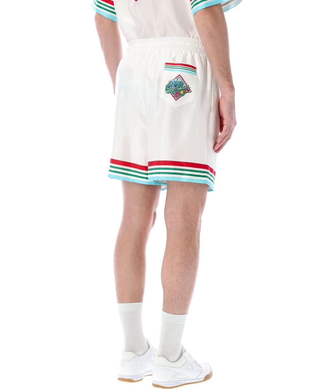 CASABLANCA Белые шелковые повседневные брюки, фото 2