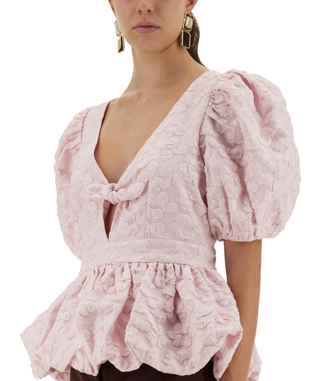 ROTATE Розовая полиэстеровая блузы, фото 5