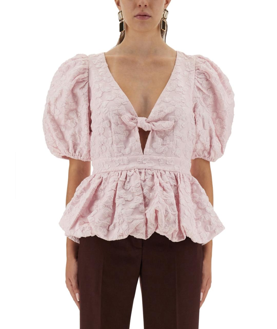 ROTATE Розовая полиэстеровая блузы, фото 2
