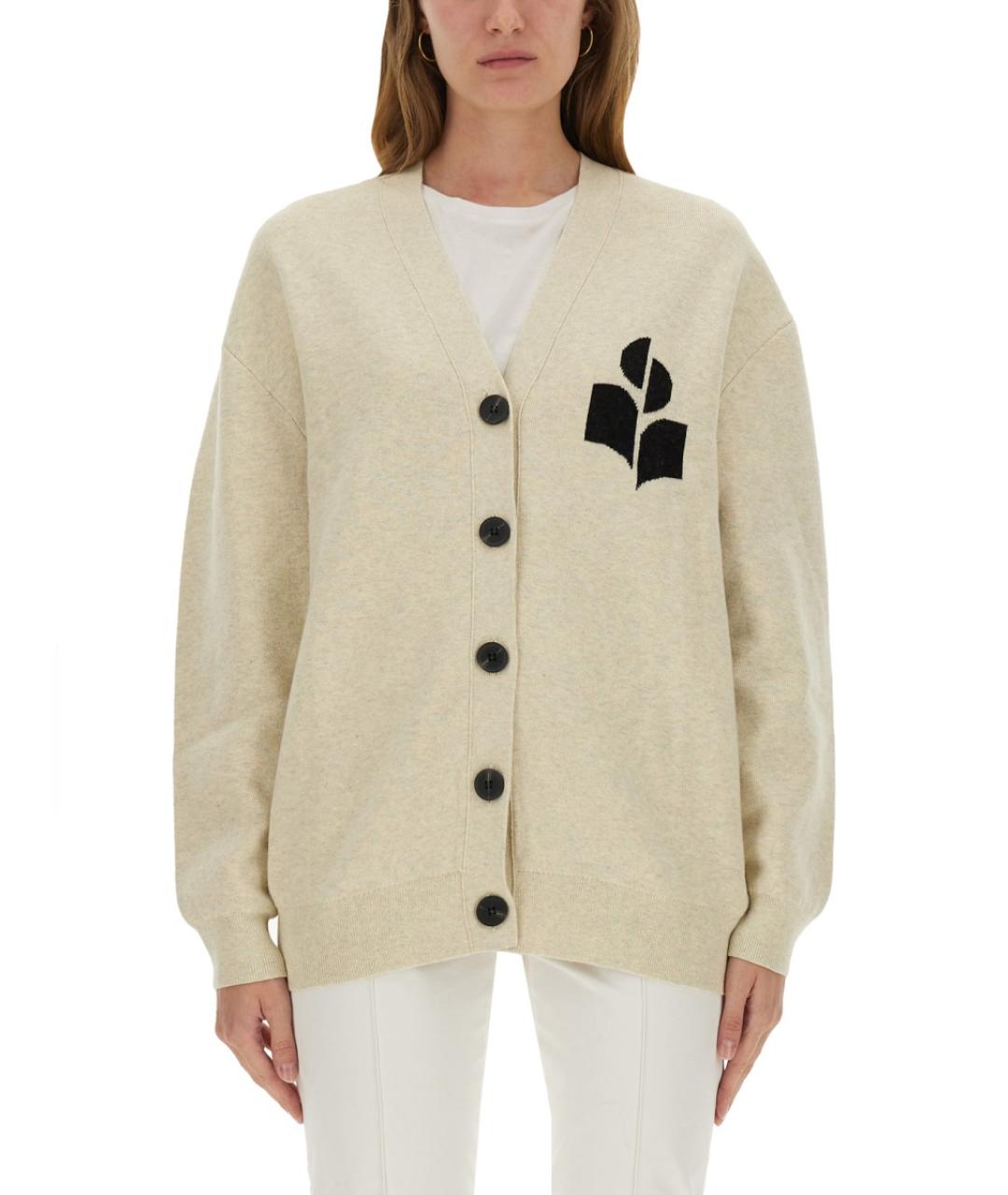 ISABEL MARANT Бежевый хлопковый кардиган, фото 2