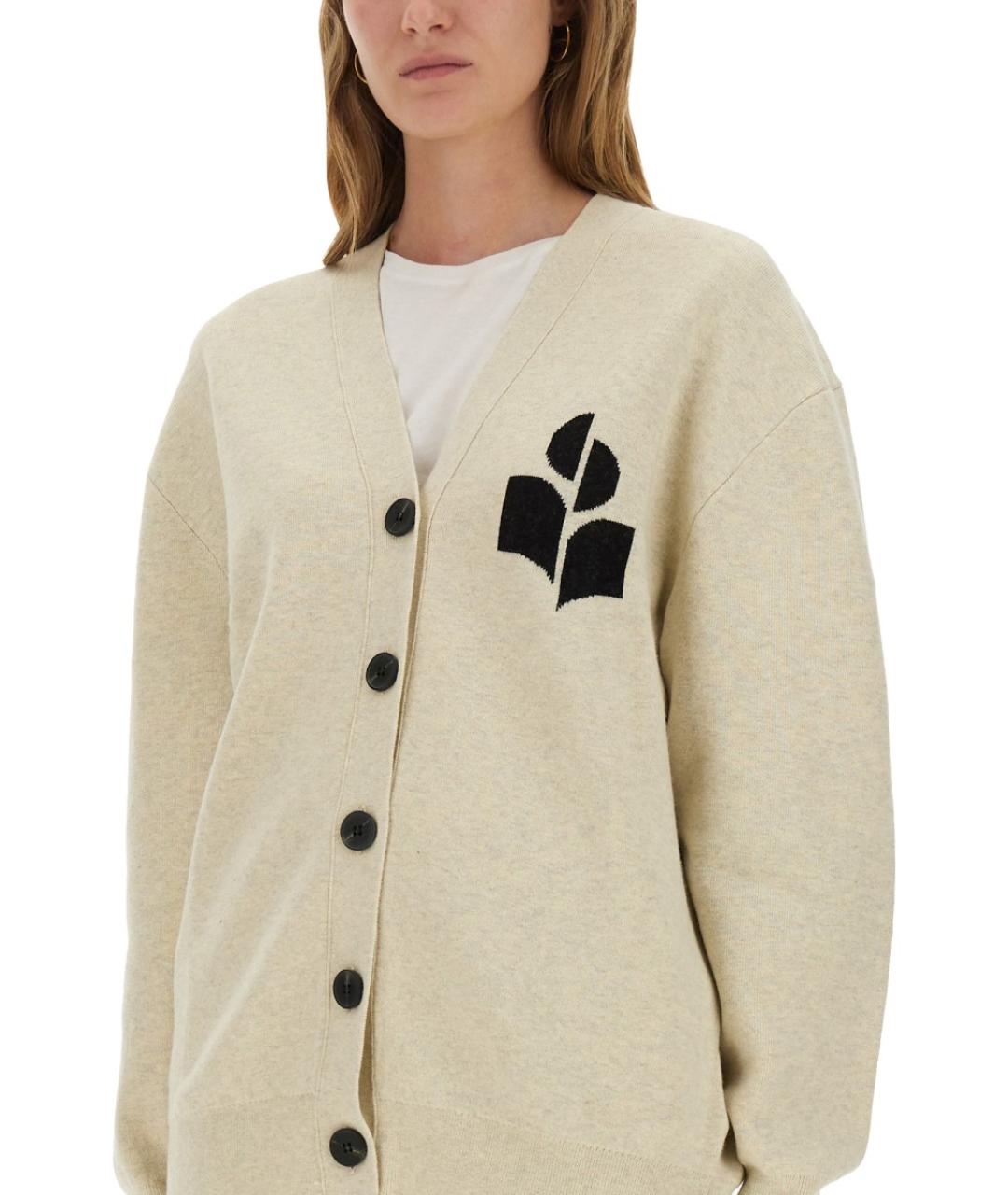 ISABEL MARANT Бежевый хлопковый кардиган, фото 5