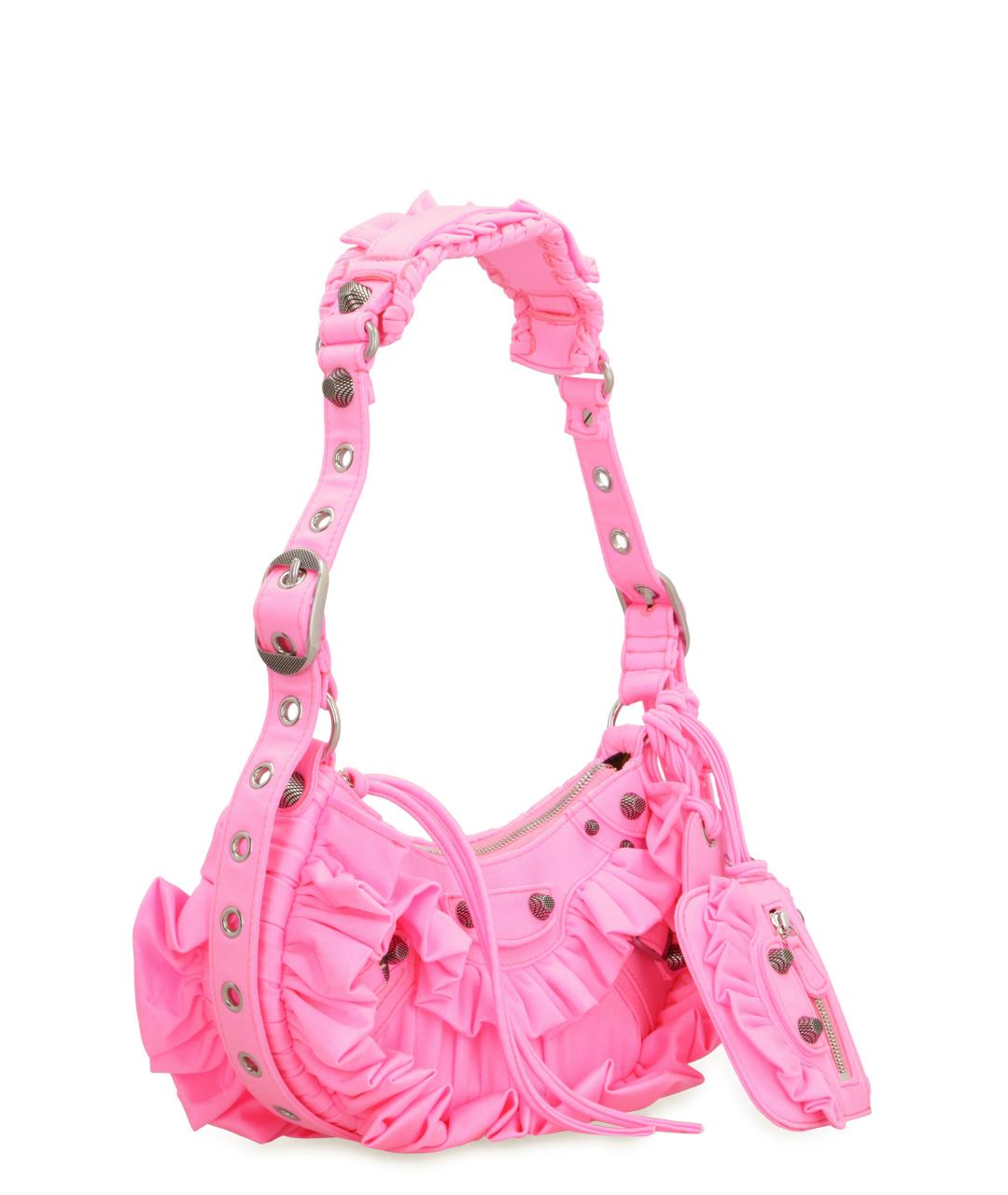 BALENCIAGA Розовая синтетическая сумка через плечо, фото 2