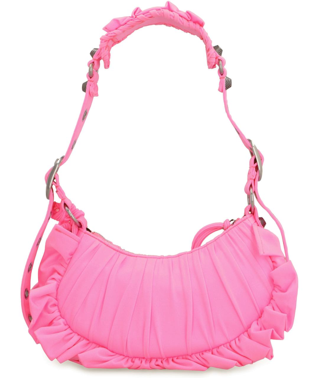 BALENCIAGA Розовая синтетическая сумка через плечо, фото 3