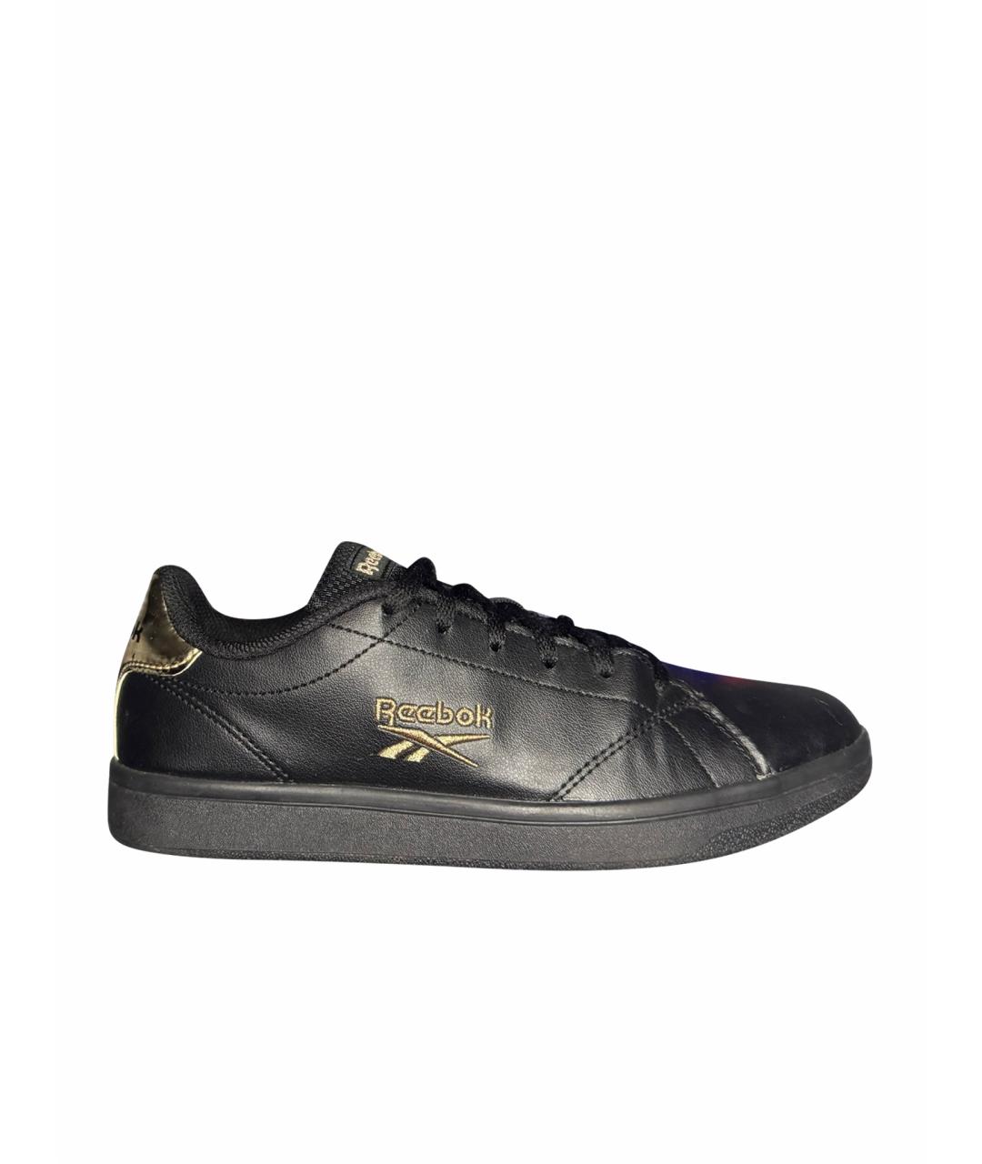 REEBOK Черные кеды из искусственной кожи, фото 1