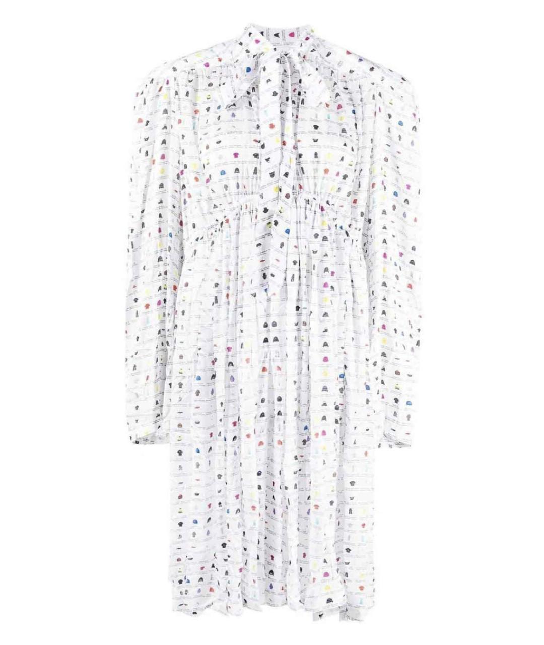 BALENCIAGA Белое полиэстеровое повседневное платье, фото 1