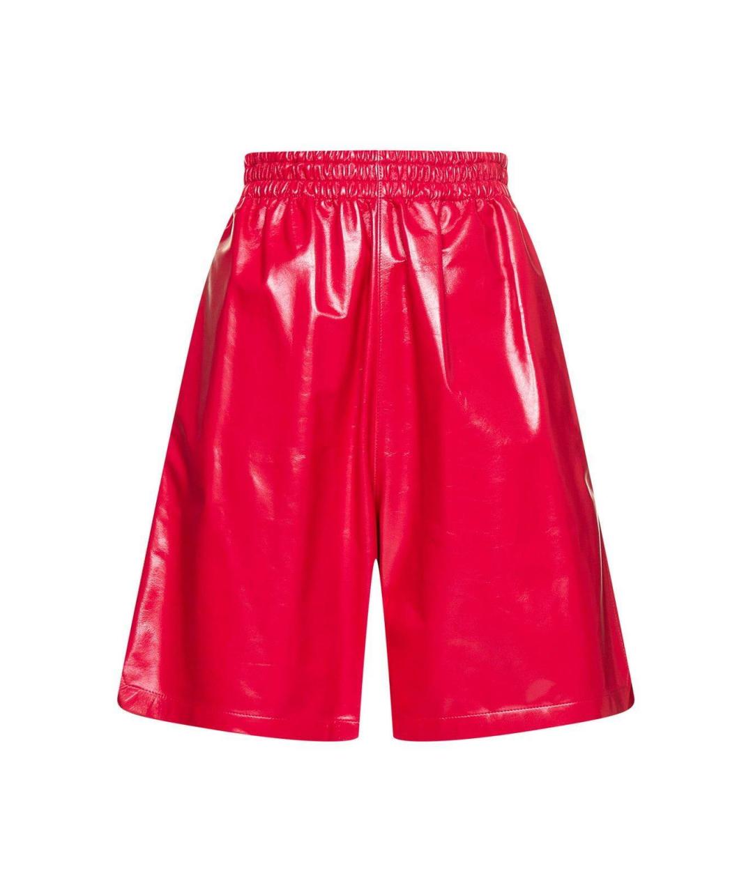 BOTTEGA VENETA Красные кожаные шорты, фото 1